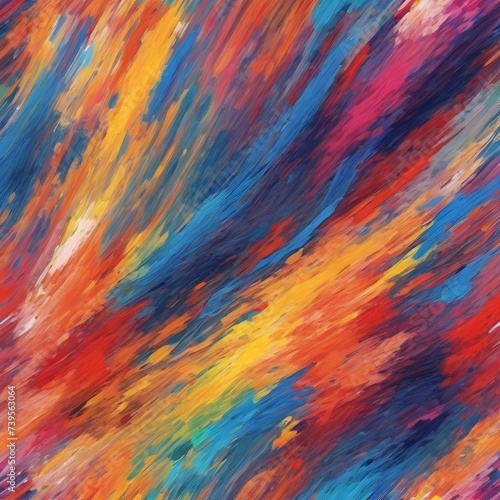 Wallpaper Mural Abstract Artistic Creation AI-Assisted Brushwork. Digital paintbrush spectrum vibrant colors, illustrating the potential of AI to assist and enhance artistic process in creation of abstract art.  Torontodigital.ca