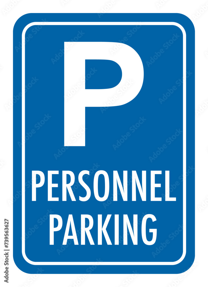 Vector graphic of personnel parking sign Vector graphic of personnel parking sign