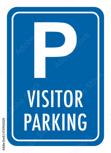 Vector graphic of visitor parking sign