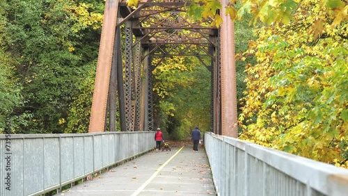 People Jogging in Maplewood Roadside Park, Renton, Washington, Capturing Outdoor Fitness and Scenic Park Views photo