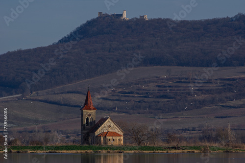 The Church of St. Leonard is a former Roman Catholic church in the extinct village of Mušov, now part of the municipality of Pasohlávky in the Brno-Venkov district. photo