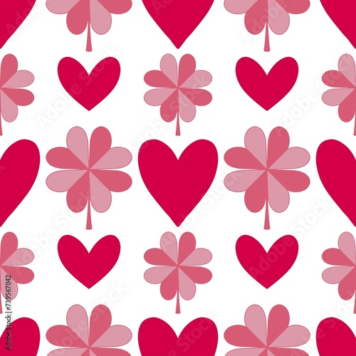 Valentines hearts seamless pattern for wrapping paper and fabrics and kids print and festive party accessories
