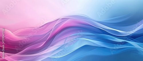 abstract background with smooth lines in blue and pink colors, vector illustration © Asma
