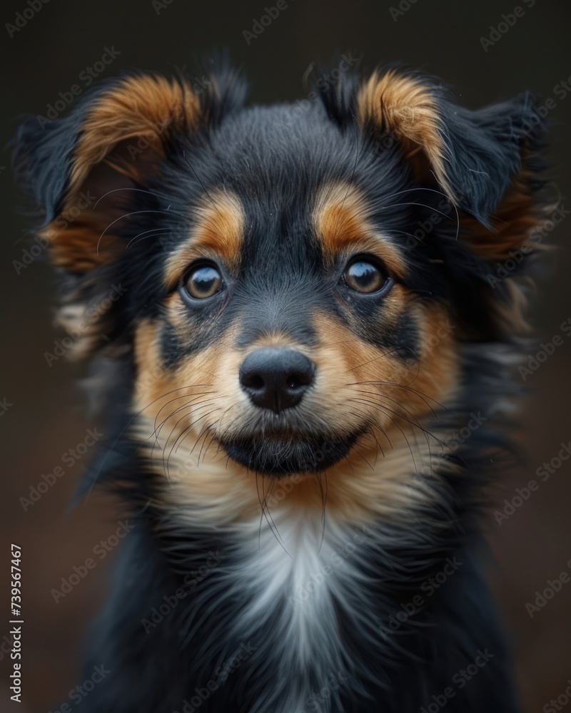 Small Dog With Blue Eyes Close-Up Small Dog With Blue Eyes Close-Up