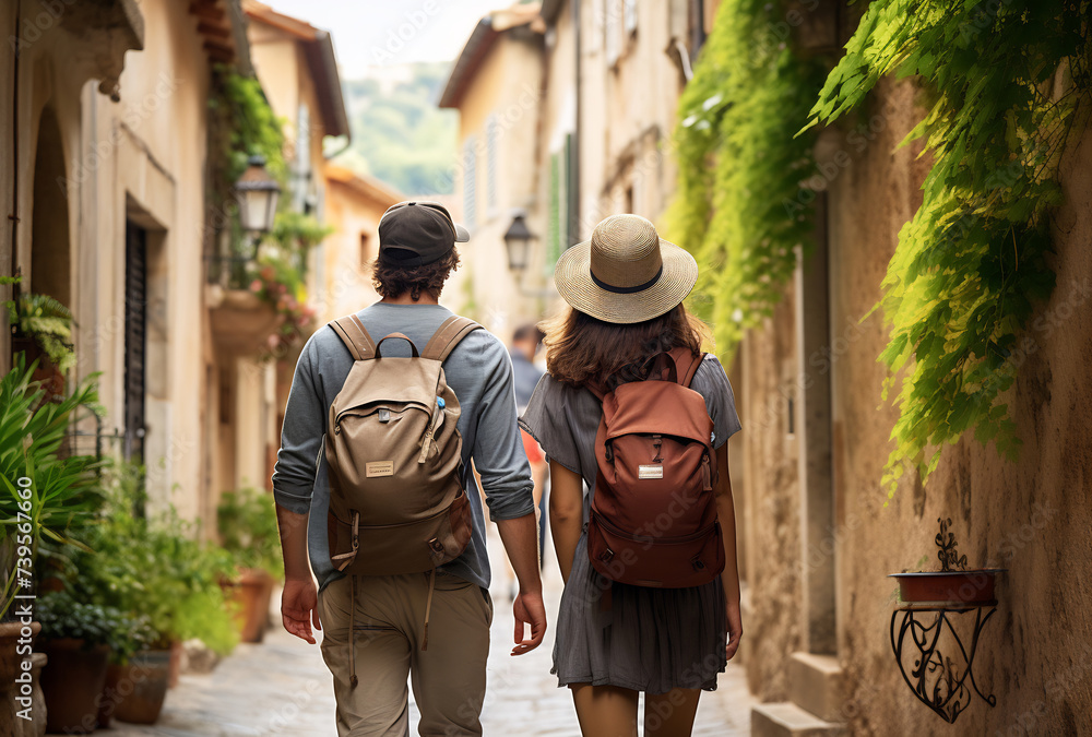Couple's Retreat Through Timeless Streets
