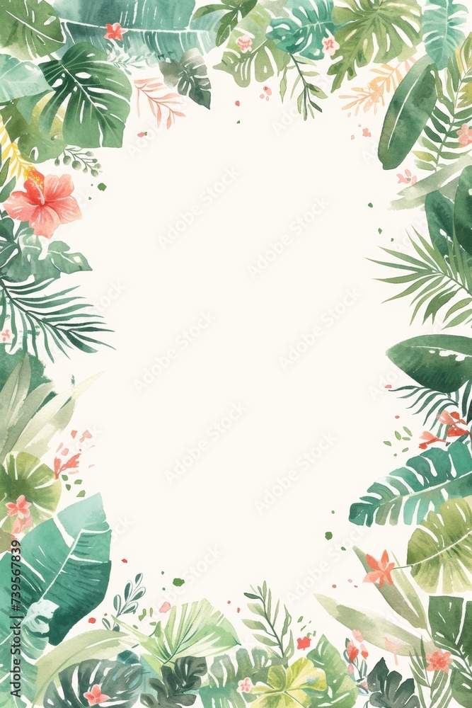 Frame of green leaves, vegetables, flowers space for Text Frame of green leaves, vegetables, flowers space for Text