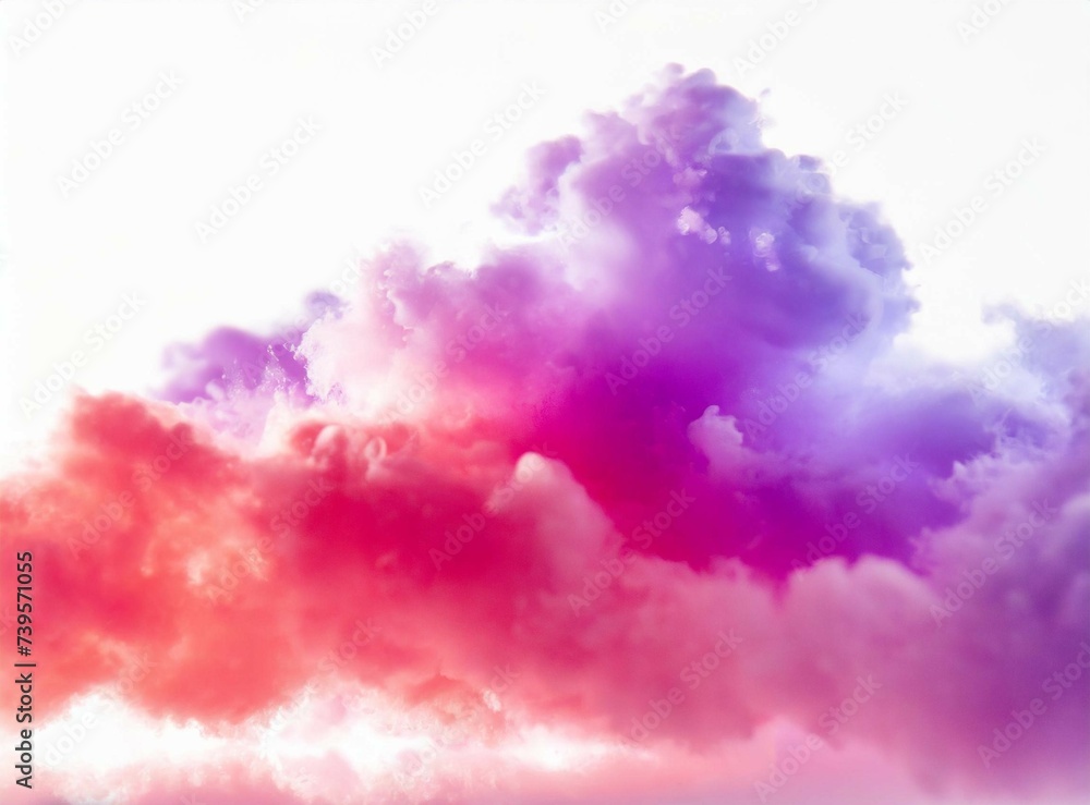 Pink and purple clouds design on white background Pink and purple clouds design on white background