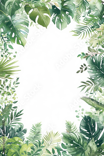 Frame of green leaves  vegetables  flowers space for Text