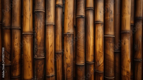 Close-up of aged bamboo texture in natural light