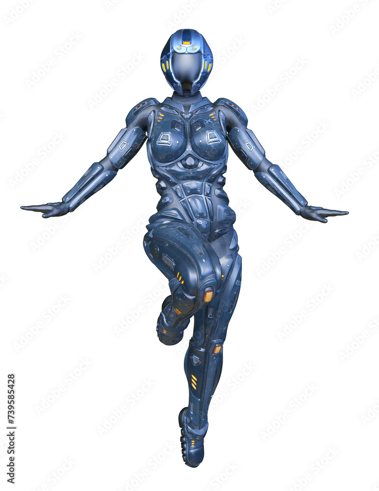 Fototapeta premium サイバーウーマン 3DCGレンダリング