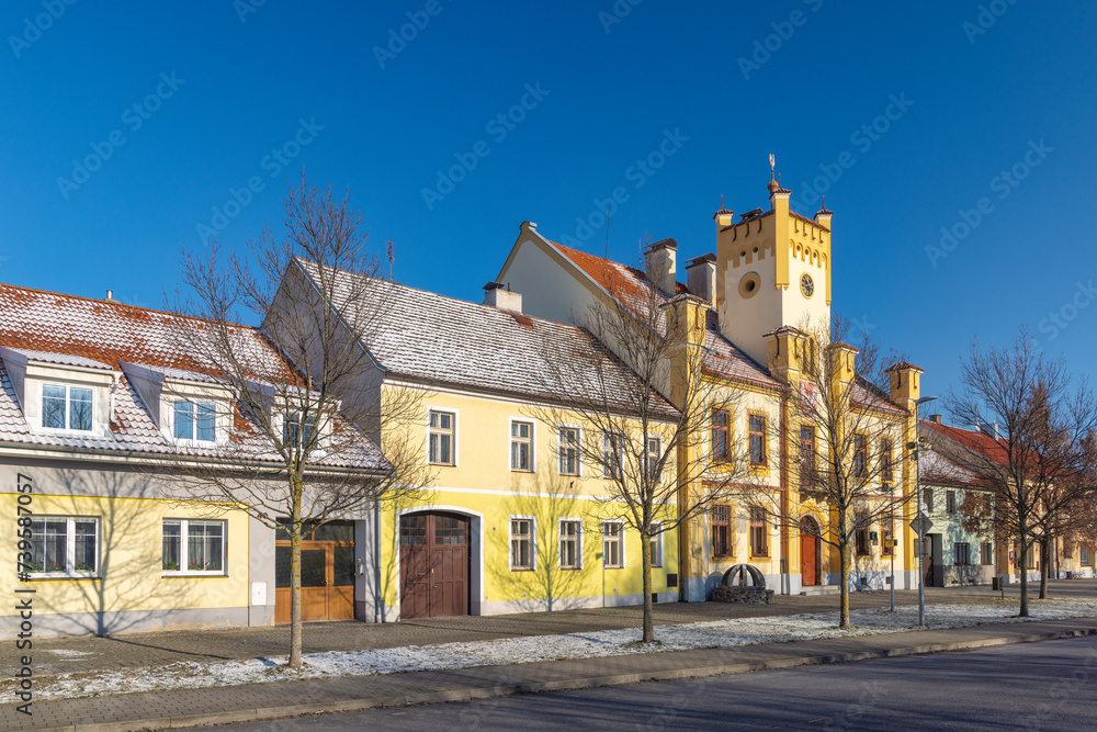Town hall in Svihov town in Region Pilsen in Czech Republic, Europe.