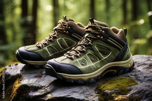 Trekking shoe, product photo of a trakking shoe, make sport, go on a trek with trekking shoes