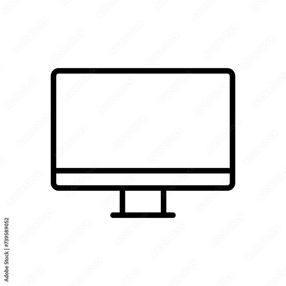Computer icon vector. computer monitor icon vector. Computer icon vector. computer monitor icon vector.