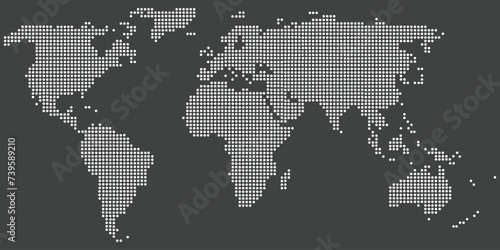 Vector high density dotted World Map