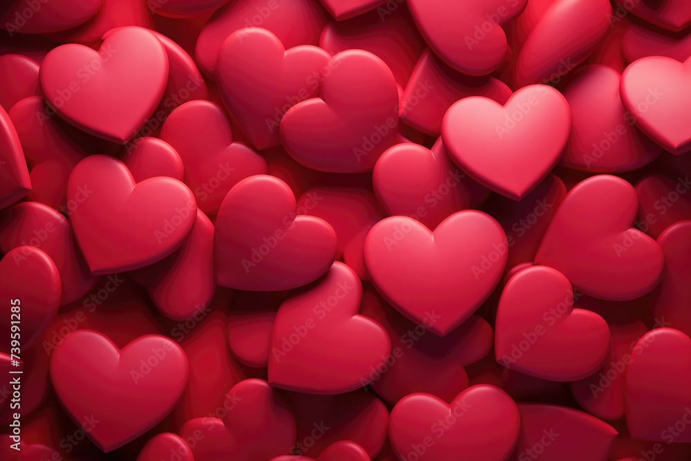 valentine day red heart pattern backgrounds