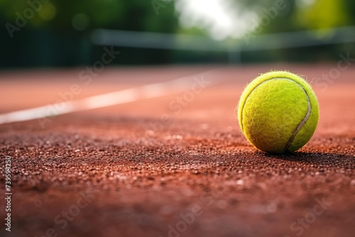 Tennis match Ball on court Sports leisure idea © The Big L