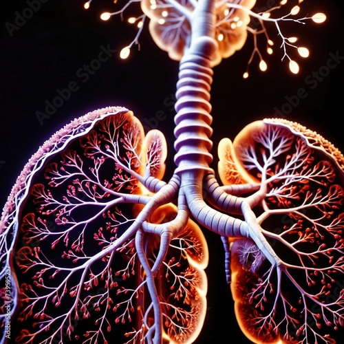 Lungs, human body part for breathing and oxygenation