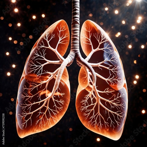 Lungs, human body part for breathing and oxygenation