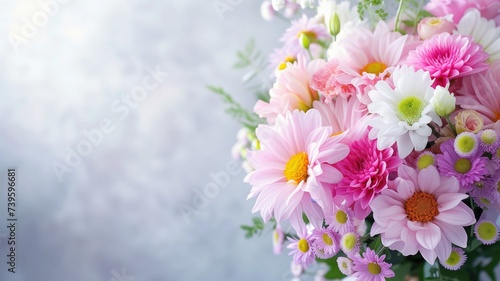 A vibrant bouquet of assorted pink flowers