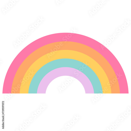 Pastel raibow graphic element