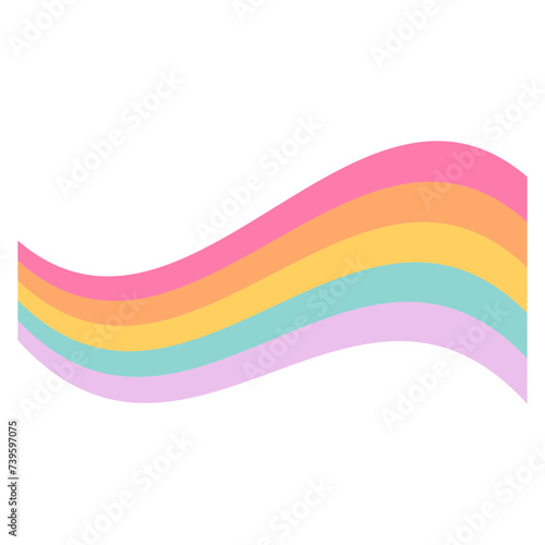 Pastel raibow graphic element