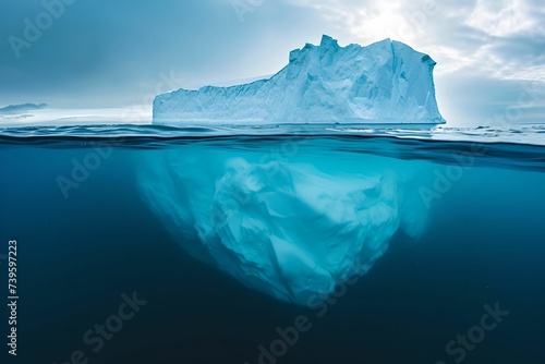 Hidden Treasures beneath the Iceberg Surface, underwater, mystery, depths, submerged
