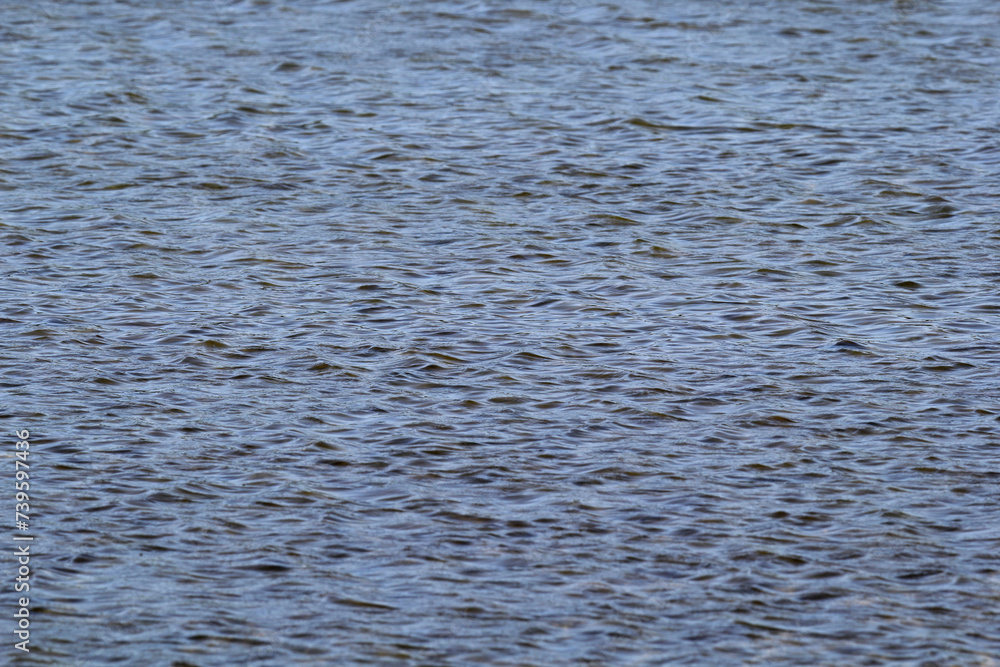 Close up view of ripples on a lake of water