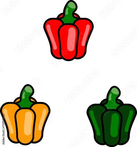 red,yellow and green peepers 