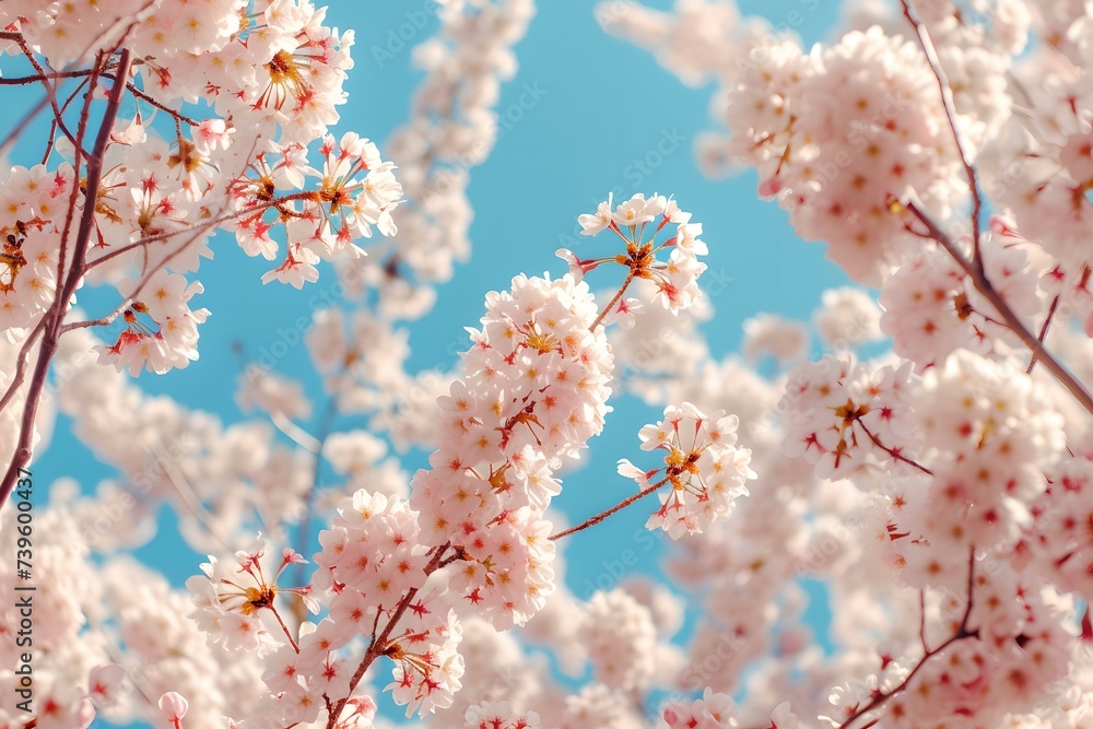 Blossoming Cherry Trees in Spring, nature, blooming, floral, pink Blossoming Cherry Trees in Spring, nature, blooming, floral, pink