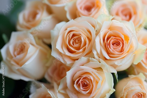 Stunning Light Peach Rose Bouquet, roses, flowers, floral arrangement, elegant