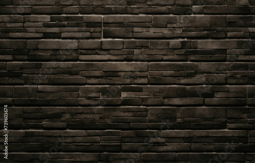 grained shiny Modern big bricks dark wall surface. Digital background with grey gradient. HD quality. abstract texture seamless wallpaper background for designers