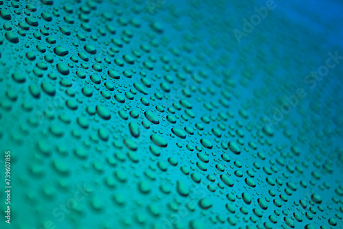 Blue background with droplets. Abstract background. 