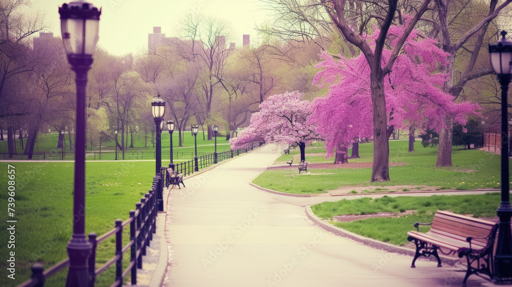 Obraz premium Vibrant Cherry Tree Symbol: A Welcome to Spring