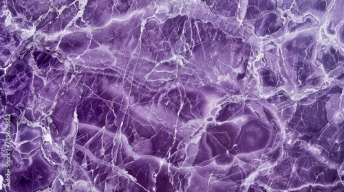 Elegant Purple Marble Texture with Grey Veins Close-up