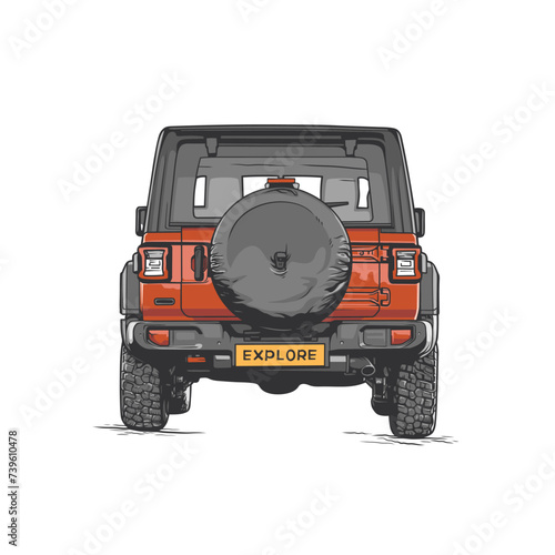 Off-road vehicle. Vector illustration isolated on a white background