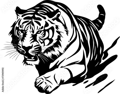 Handdrawn tiger drawing 