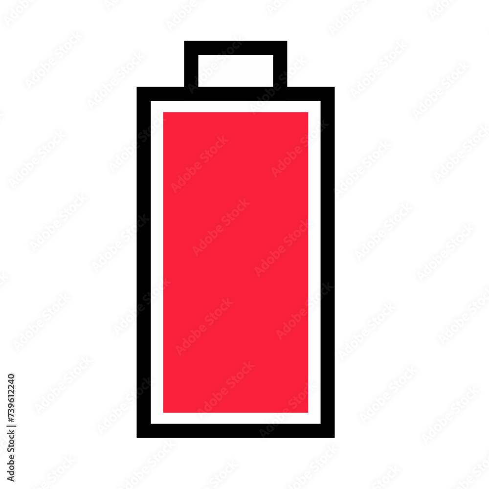 Battery Flat Icon Indicator design vector Battery Flat Icon Indicator design vector