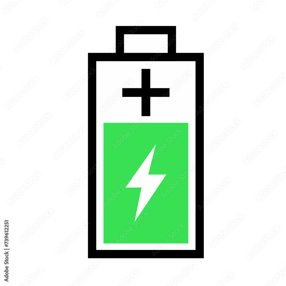 Obraz premium Battery Flat Icon Indicator design vector