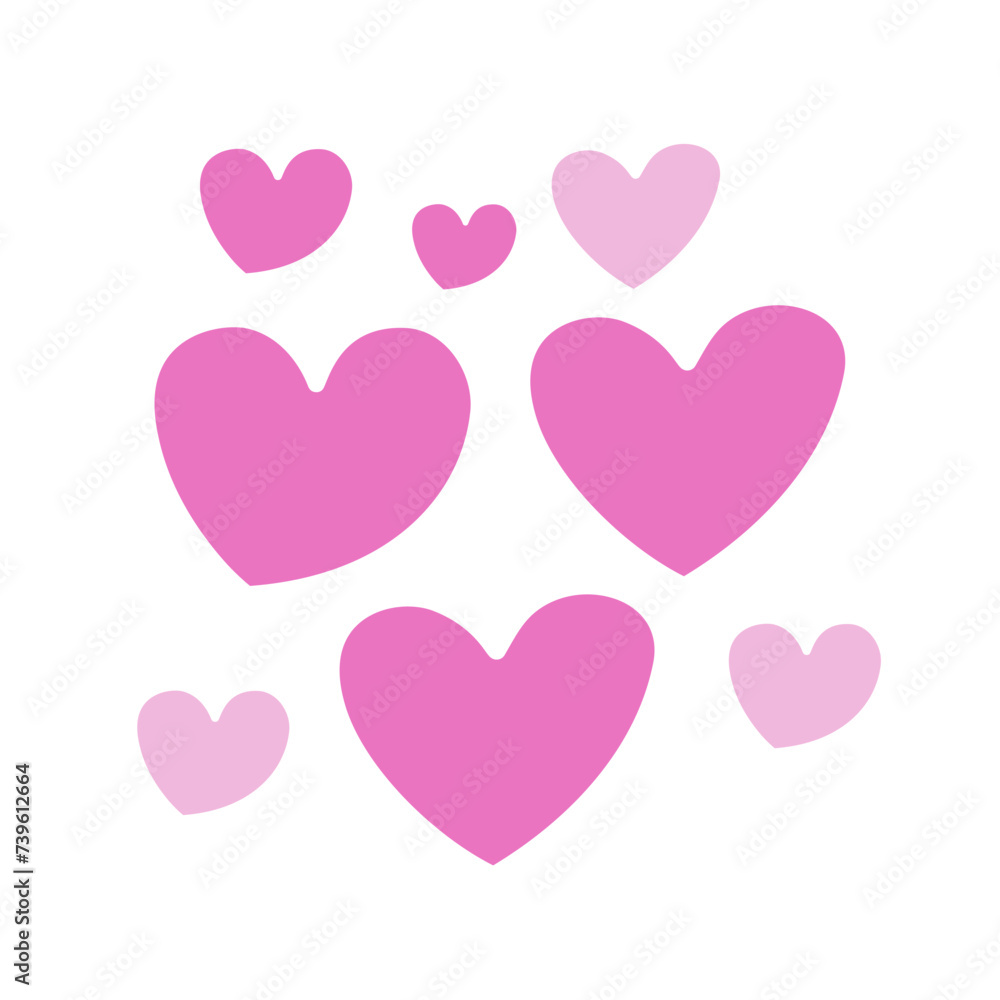 Pink Love Shape Pattern Vector Pink Love Shape Pattern Vector