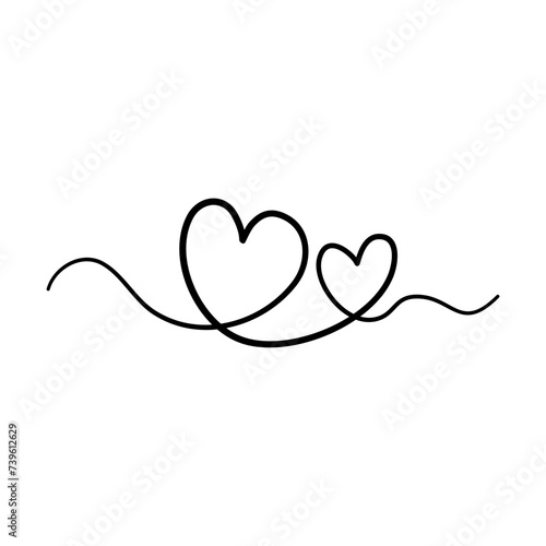 Divider Love Line Pencil Vector 