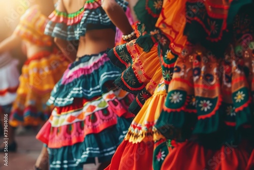 Cultural Rhythm: Traditional Folk Dance in Vibrant Attire