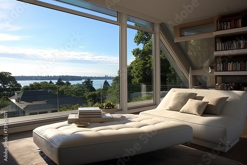 Sleek Panoramic Views: Contemporary Home Designs Maximizing Natural Light with Stylish Furnishings © Michael
