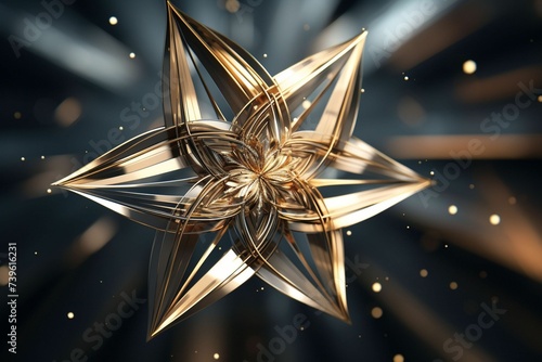 Abstract starshaped design in a sophisticated. Generative ai photo
