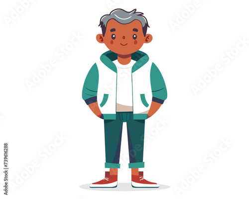 Set of diverse people