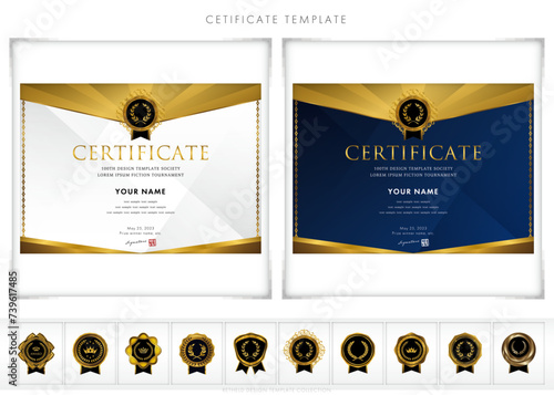 賞状１３４（横）certificate　award　表彰状　celebration