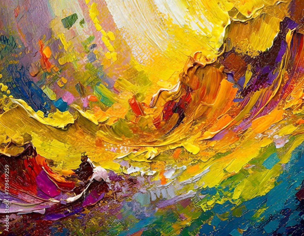 background bright color multicolored oil paint on surface