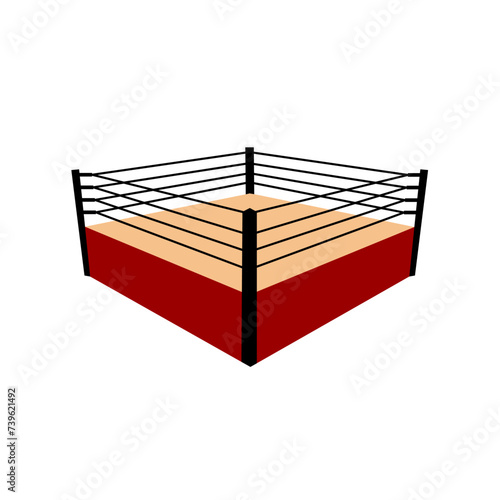 illustration vector graphic of boxing ring, good for wrestling sports theme designs