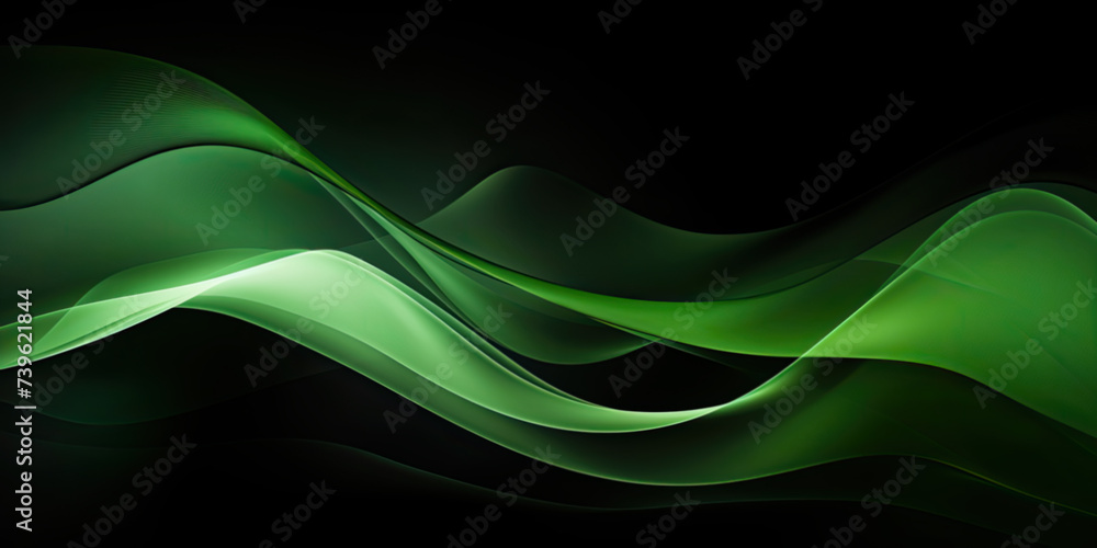 Fototapeta premium Gradient abstract made with green and black. Abstract background or wallpaper