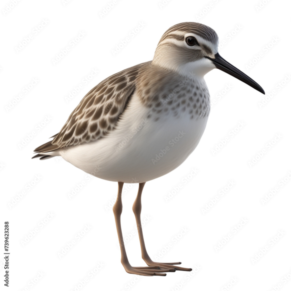 Obraz premium Sandpiper Cartoon Character Illustration Art SVG Generative AI.