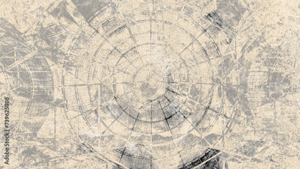 Distressed vintage print background with heavy wear and tear